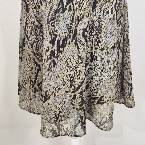 By Together Snakeskin Print Mini Slip Dress Size Small Black and Tan Print Dress - Picture 3 of 8